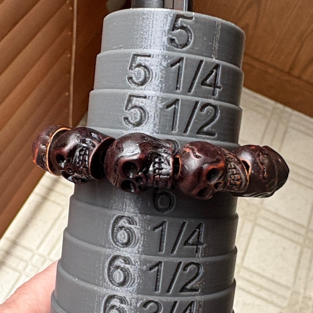 Skull Bracelet Set Two Brown Black chunky New - Picture 3 of 5
